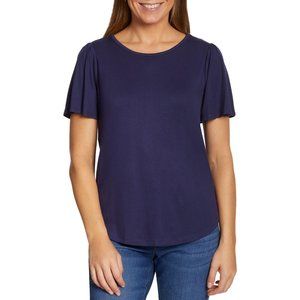 NWT Nine West Ladies Flutter Sleeve Top